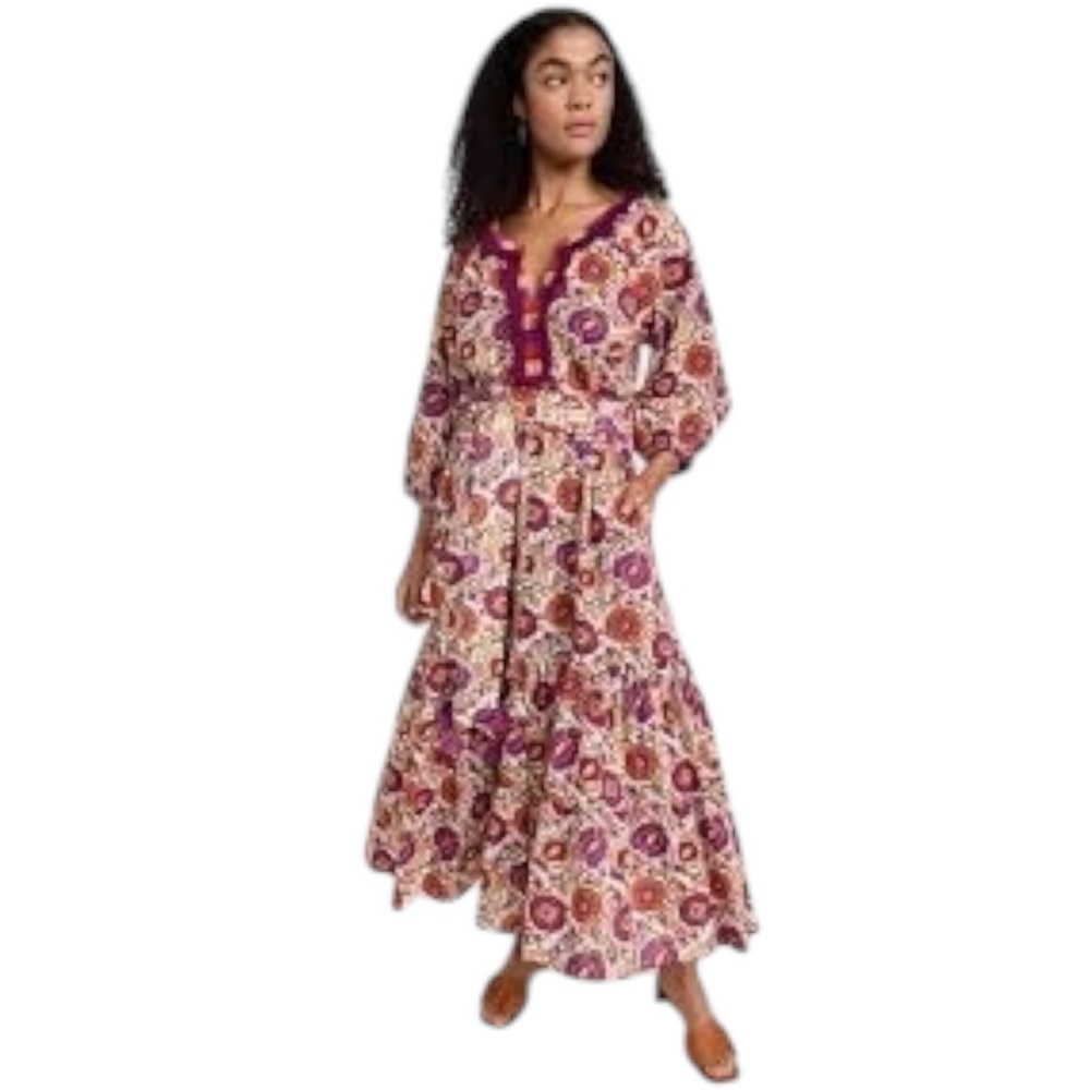 NWT Figue Johanna Embroidered Maxi Dress in Flowering Vine Sz L